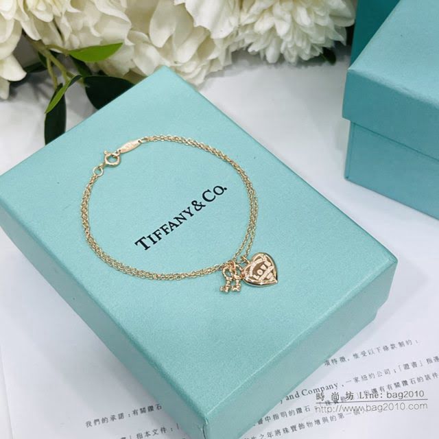Tiffany純銀飾品 蒂芙尼女士專櫃爆款雙面雙層愛心手鏈  zgt1728